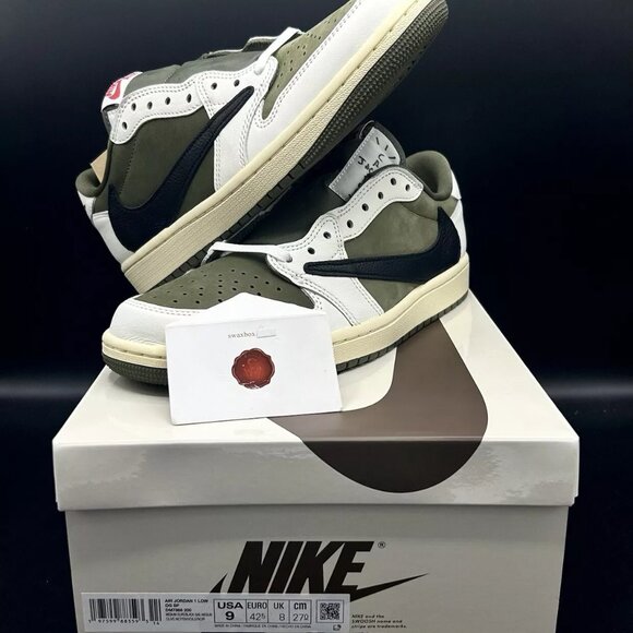 Air Jordan 1 Retro Low OG SP Travis Scott Medium Olive DM7866-200 Ship Now